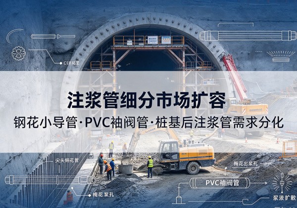 七星关注浆管细分市场扩容，隧道钢花小导管、PVC 袖阀管、桩基后注浆管需求分化